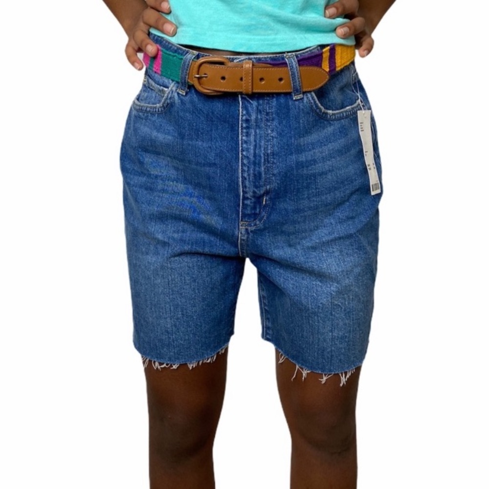 BDG Shorts High Rise Cut-off Raw Hem Denim Jorts NEW